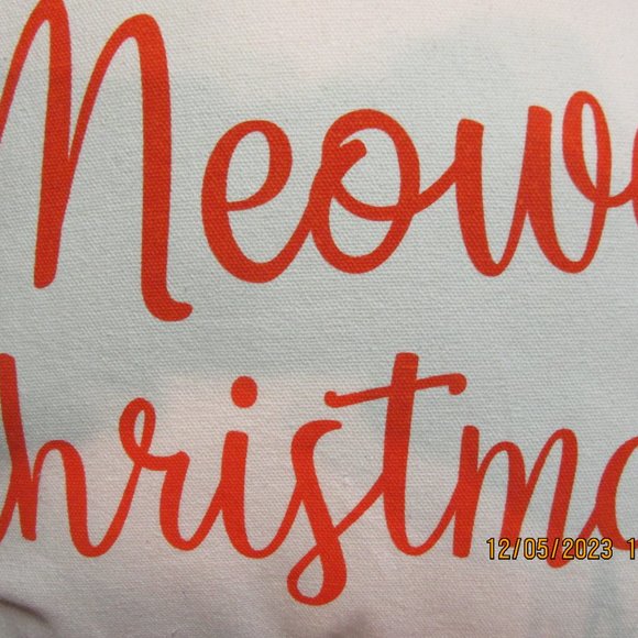 Meowy Christmas Decorative Pillow - Picture 2 of 8